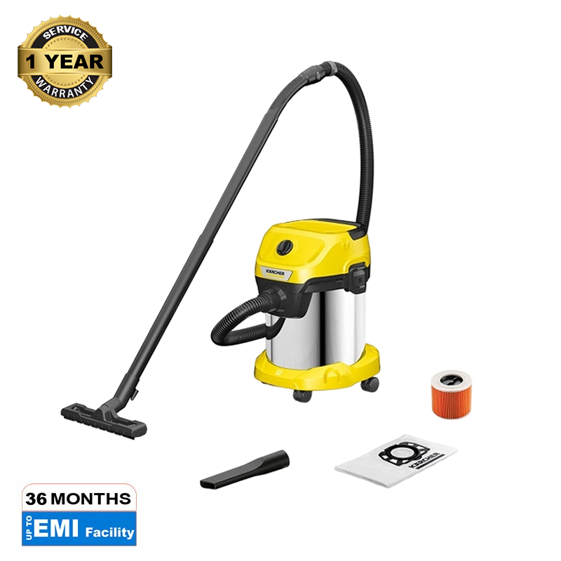 Karcher WD 3 S yellow wet and dry vacuum cleaner