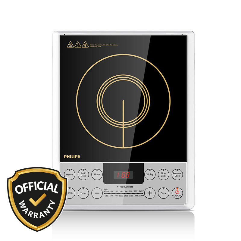 Philips HD4929 2100W induction cooker with black glass top